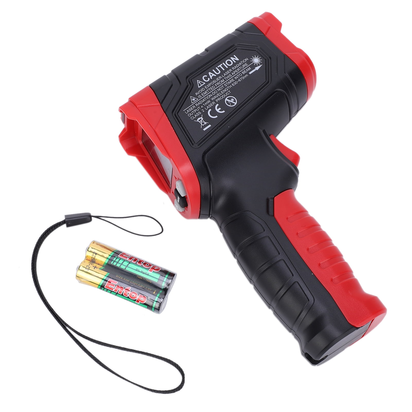 Infrared Thermometer， NonContact Digital Temperature Guns Range from 50℃ to 680℃ (58 ℉~1056℉) with HD Color LCD Screen and Intelligent Sleep， Sound and Light Alarm， Adjustable Emissivity Red Black