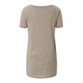 thumbnail image 3 of CEHVOM Femmes Mode Plus Size Print V Cou Manches Courtes T-shirt Blouse, 3 of 4