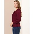 thumbnail image 4 of INSPIRE CHIC Women's Cute Collar Plaid Blouse Long Sleeve Button-Down Shirts, 4 of 6