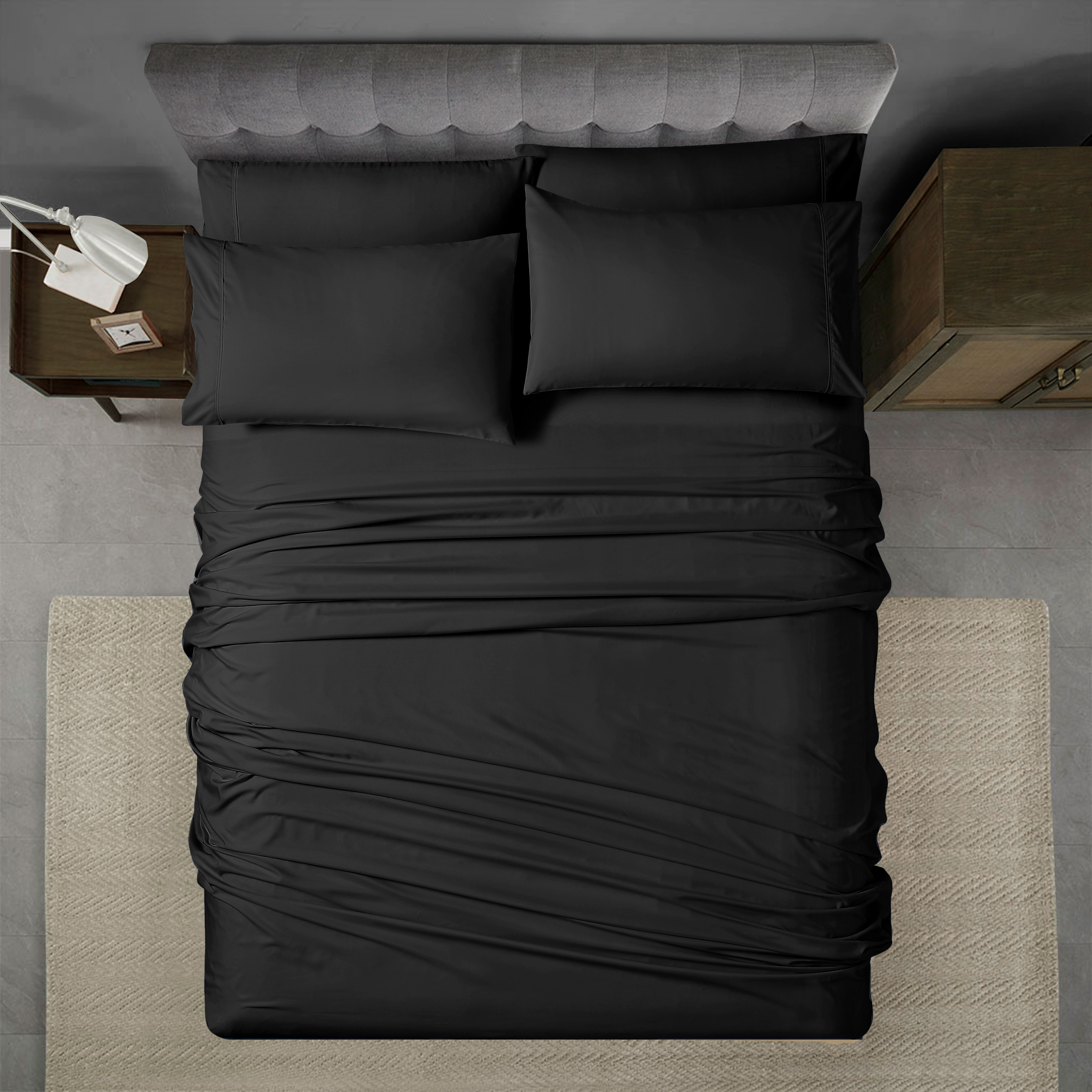 Swift Home Luxury 6-Piece Sheet Set with Extra Pillow Case, Queen