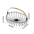 thumbnail image 3 of ZZkhGO Black Iron Fruit Basket, Compact Storage Tray, Sturdy Metal Organizer for Coffee Table Candy Display, 3 of 6