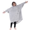 thumbnail image 1 of The Comfy Dream Jr Kids Oversized Microfiber Wearable Blanket, Heather Gray, 1 of 4