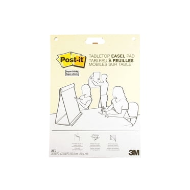 Tableau à feuilles mobiles super collantes pour bureau Post-it®, 20 po x 23 po, 20 feuillets/bloc, 1 bloc/paquet