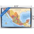 thumbnail image 2 of Map - Mexico Wall Poster, 22.375" x 34" Framed, 2 of 4