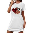 thumbnail image 5 of RXMEKW Oversized Short Sleeve Nightgown for Women with Chest Print in Polyester Spandex, 5 of 5