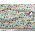 thumbnail image 2 of Soimoi Poly Georgette Fabric Mix Fruits Print Fabric by Yard 52 Inch Wide, 2 of 3