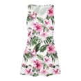 thumbnail image 4 of Staron Liquidation Robes d'Été pour Femmes Décontractées Amples à Col en V Robe Bohème Ligne A Sans Manches à Imprimé Floral Fluide Printemps Tenues Décontractées de Vacances Robe d'Été avec Poches TTG, 4 of 7
