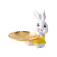 thumbnail image 2 of Abbracc 2Pcs Rabbit Storage Tray Statue Ornament Sculpture For Living Room Yellow and Lifting, 2 of 9