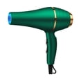 thumbnail image 3 of Compact Travel Hair Dryer - 1875W High Power, 3 Speed & Heat Settings, Overheat Protection, Lightweight 0.79lb, Includes Diffuser & Nozzle - White Green Pink Options, 3 of 9