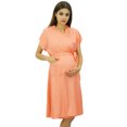thumbnail image 1 of Bimba Maternity Robe Nursing Coverup With Side Shoulder Buttons Baby Shower Gift, 1 of 1