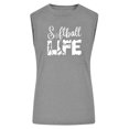 thumbnail image 3 of SDNall Womens Fashion Printed Round-Neck Loose Sleeveless T-shirt Pullover Tops, 3 of 9