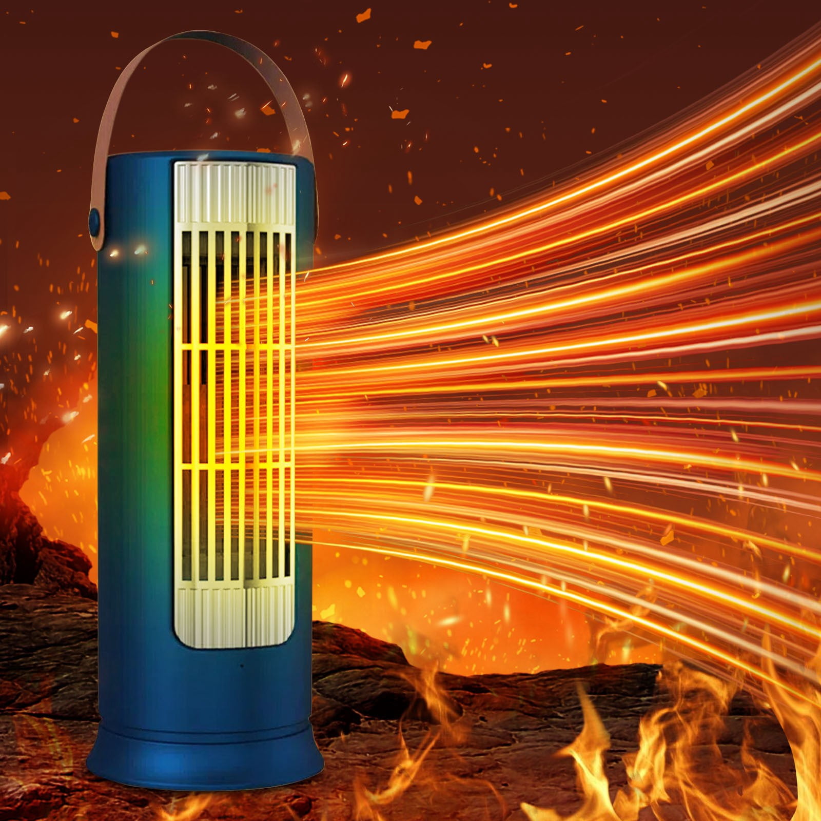 Energy Saving Desktop Heater Desktop Mini Heater Household Small Hot Fan Office Fast Heating Tipping Heater, Czzoypi Energy Saving Desktop Heater Desktop