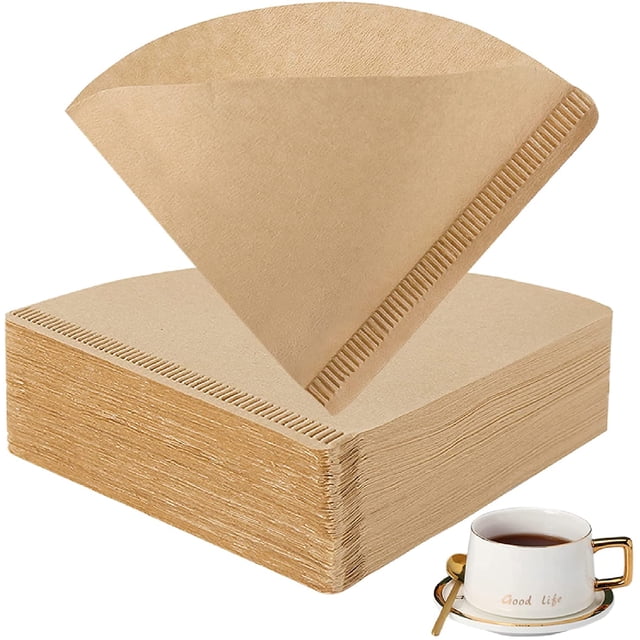 V60 Cone Coffee Filters, Set Of 100, Disposable Paper Coffee Filters, Natural Paper Filters For Pour Over Coffee Dripper And Coffee Maker (Natural Brown)