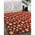 thumbnail image 3 of Ahgly Company Tapis d'Intérieur Rectangulaires Transitionnels Rouges Lavables à la Machine, 8 Pieds x 12 Pieds, 3 of 7