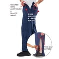 thumbnail image 2 of Silverts Men Fleece Tear Away Pant, L, Black, 2 of 2