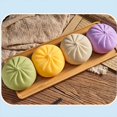 thumbnail image 4 of 1PC Sticky Slow Rising Squishing Dumpling , 3.94 Inch,Assorted Colors Dumpling Squeeze Toys, Realistic Food Squishies Relief Fidget Toys for Decompression Anxiety Relaxation(Purple), 4 of 9