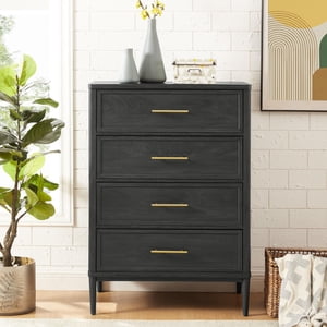 Better Homes & Gardens Chêne 4-Drawer Dressing, Charbon