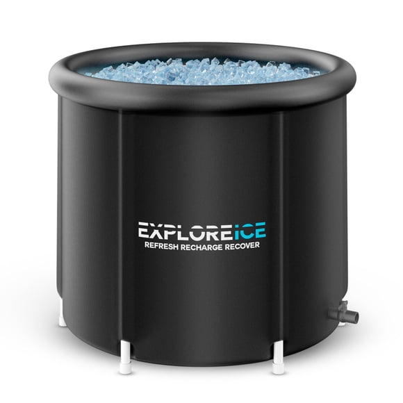 Explore Ice Bath Pro Max Extra Large Athlete Cold Plunge Bath Tub, Black