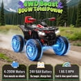 thumbnail image 3 of Joyracer VTT pour Enfants, Jouets à Chevaucher 24 Volts, Roues de VTT Motorisées avec Moteur 800 W, Télécommande, Musique Bluetooth, Klaxon, DEL pour Grand Cadeau pour Enfants, Rouge, 3 of 11