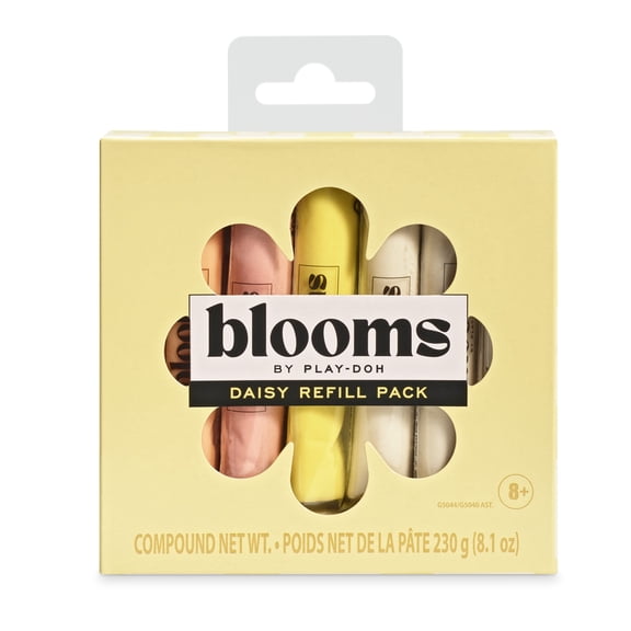 Blooms by Play-Doh Daisy Color Refill 6-Pack, Flower Arts & Crafts for Adults & Teens (DIY Bouquet Kits Sold Separately)