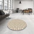 thumbnail image 4 of Ahgly Company Tapis de Zone Beige pour Intérieur, Lavable à la Machine, Rond, Style Transitionnel, Mocassin, 3 Pieds Rond, 4 of 7