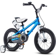 RoyalBaby 14 inch Freestyle Kids Bike for Girl And Boy Blue Color with Coaster Brake and Caliper Brake