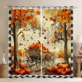 thumbnail image 1 of YST Rideaux Occultants Rétro Rustiques d'Automne 52"L X 84"H, Rideaux de Fenêtre Citrouilles de Récolte d'Automne Rideaux et Draperies de Ferme pour l'Action de Grâce Grilles Rideaux Campagne Feuille d'Érable 2 Panneaux, 1 of 5