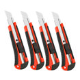 thumbnail image 1 of 4 Pack Utility Knife Heavy Duty Box Cutter Retractable with Industrial Grade 18mm Snap Off Blades for Office, Home, Arts Crafts, Hobby, 1 of 1