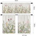 thumbnail image 2 of ORUYROP Wildflower Kitchen Curtains and Valances 3 Piece Set Rod Pocket 36 Inch Short Rustic Floral Green Leaves Farmhouse Plant Herbs Country Botanical Nature Bedroom Living Room Treatment Fa, 2 of 5
