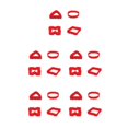 thumbnail image 1 of ZheElen 4piece Non-Stick Silicone Cake Mold Easy To Clean Flexible And Lightweight red 5Set, 1 of 6