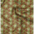 thumbnail image 1 of Soimoi Green Poly Georgette Fabric Red Heart Printed Fabric 1 Yard 52 Inch Wide, 1 of 6