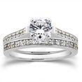 thumbnail image 1 of 1/2ct Diamond Engagement Matching Wedding 14K White Gold Ring Set, 1 of 4