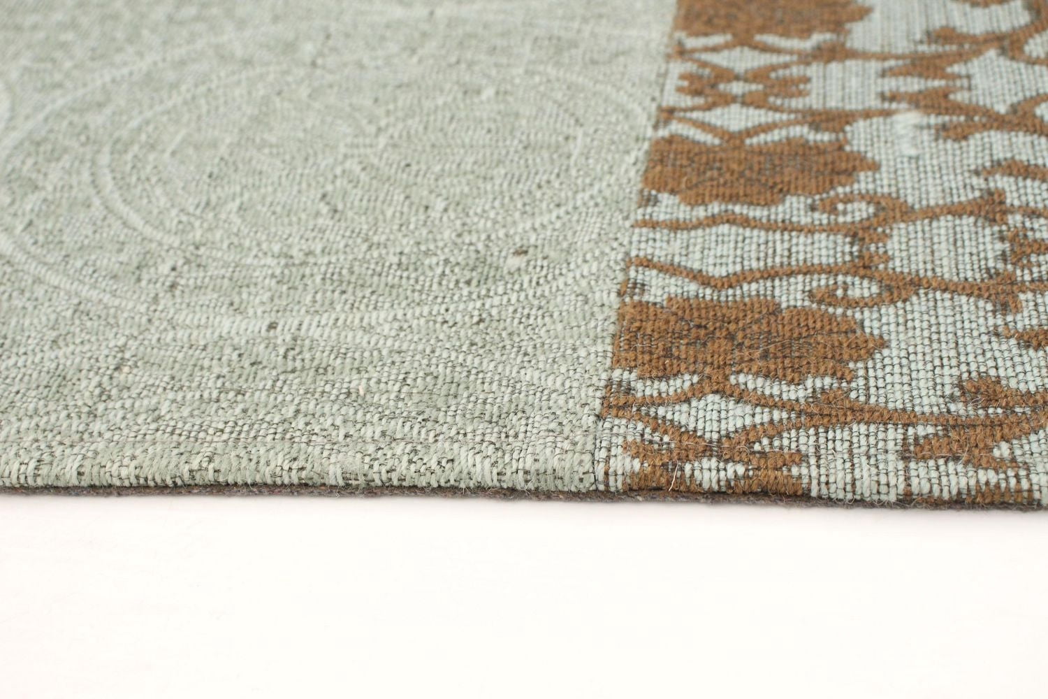 ECARPETGALLERY 3'10" x 5'11" Transitional Collage Handmade Area Rug for Living Room, Dining Room and Bedroom Blue