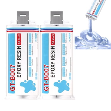 Clear Epoxy Resin AB Glue,epoxy Glue All Purpose,Wear-Resistant, Waterproof,for Repairing Tile, Metal,Plastic (2PC)