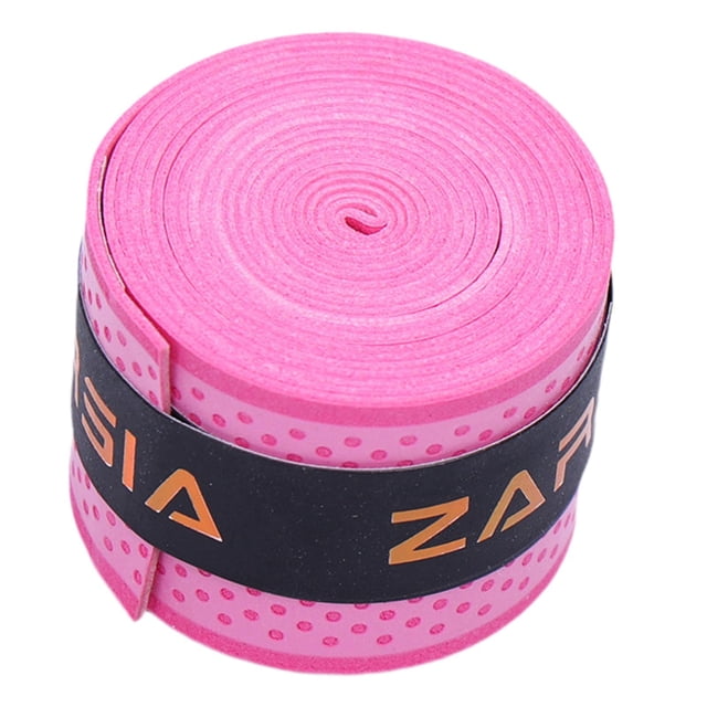 Lipstore Badminton Racket Grip Tape Perforated Soft Sweat Sport Band Tennis Overgrip Tape Rose Red