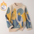 thumbnail image 4 of QUDDERR Pull-Over pour Filles et Garçons 2-13T, Col Rond, Tricot en Polaire, Épais, Automne Hiver, 4 of 9