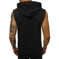 thumbnail image 2 of Innerwin Débardeurs à Capuche Sans Manches pour Hommes Été Fermeture Éclair Coupe Régulière Noir G, 2 of 3