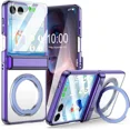 thumbnail image 1 of Case for Galaxy Z Flip 7, Compatible with MagSafe, Built-in Kickstand & Screen Protector & Hinge Protection, Slim Protective Phone Case Plating Cover for Samsung Galaxy Z Flip 7, 1 of 7