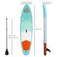 thumbnail image 3 of HOMCOM Planche à Pagaie Gonflable 10FT avec Ultra-Léger (20lbs) SUP pour Tous les Niveaux de Compétence Tout Inclus avec Stand Up Paddle, Paddle Réglable, Fixe Sac, Pompe à Air, Palme, Sac à Dos, Vert, 3 of 9