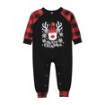 thumbnail image 1 of xiaxaixu Hauts Imprimés Faon et Pantalons à Carreaux Pyjamas Parent-Enfant, 1 of 8
