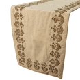 thumbnail image 1 of Le HomeCentric décoratif 16 '' x 120 '' Beige Table Runner avec broderie perlée, 1 of 4