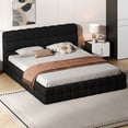 thumbnail image 3 of Noble House King Size Upholstered Platform Bed, Black, 3 of 10