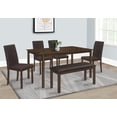 thumbnail image 3 of Monarch Specialties Bench, 42" Rectangular, Wood, Upholstered, Dining Room, Kitchen, Entryway, Brown, Transitional, 3 of 6