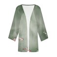 thumbnail image 4 of Cardigan de Mode pour Femmes Cameland d'Automne Mode Cardigan Décontracté Confortable à Imprimé Blouse T-Shirt à Manches 1/2 Haut Cardigan pour Femmes, 4 of 5