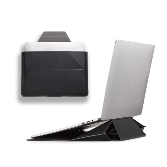 MOFT Laptop Bag Sleeve for MacBook Computer Expandable Storage, Two Adjustable Angles, Ultra-Slim Stylish Pieces Laptop Case, Night Black, 15-16"