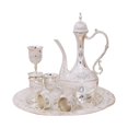 thumbnail image 3 of jifeng Turkish Teapot Set Art Crafts 6 Metal Cups and Tray for Tea Table Home Bar Decor, 3 of 9