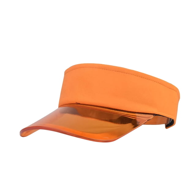 GDREDA Sun Hat Men Fashion Women Solid Color Sun Protection Topless Transparent Baseball Visor Cap,Orange
