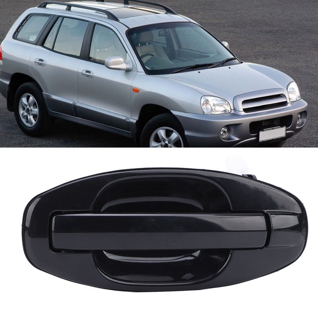 Poignée de Porte Extérieure, Poignée de Porte Prise Confortable Poignée Extérieure Très Résistante aux Rayures Santa Fe 2001-2006