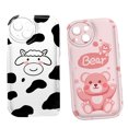 thumbnail image 1 of 2 Pcs Étui Mignonnes Dessin Animé, Coussin d'Air Animal TPU Compatible avec iphone14, 1 of 5