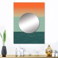 thumbnail image 1 of Designart "Minimalistic Solitary Landscape VI" Minimalism Mirror Wall Decor - Modern Orange Abstract Large Printed Mirror Wall Decor For Bedroom - 32" x 24" Inch, 1 of 5